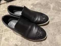 STACC ブラック スパンコール 厚底スリッポン