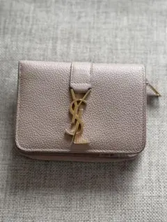 SAINT LAURENT 二つ折り財布 グレージュ