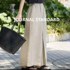 ジャーナルスタンダード　リネン　タック　キュロット　ワイドパンツ　ベージュ　36
