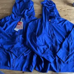 Navy UPF25 130サイズ 青パーカー　双子