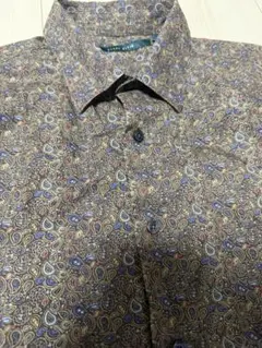 PERRY ELLIS ペイズリー総柄 長袖シャツ Mのサムネイル