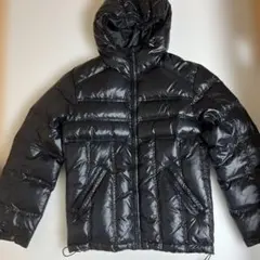 OLDUNIQLO フード付きブラックダウンジャケット