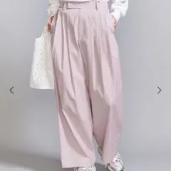 ビューティー＆ユース　コットンナイロンワイドタックパンツ　ピンク