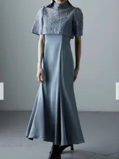 【♡k♡さま】3wayレースボレロ&マーメイドキャミドレス グレイッシュブルー
