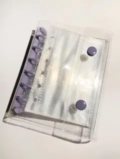 【新品・未使用】シール帳 A7 バインダー ボンボンドロップ ラメ パープル