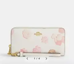 COACH ロングジップアラウンドウォレット・フローラルプリント