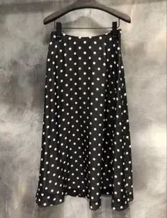 Theory セオリー 19ss ドット柄 フレアスカート ブラック