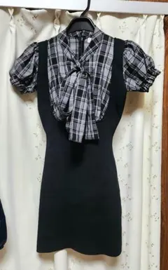 Darich Layered Bowtie Knit Mini Dress