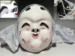 祭り面・「おかめ」・木彫品 - メルカリ