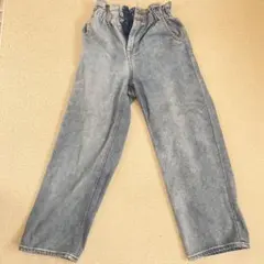 【美品】ハイウエスト デニムパンツ ウエストゴム