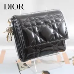 レディ ディオール＊Dior＊ロータスウォレット＊カナージュ＊エナメル＊財布