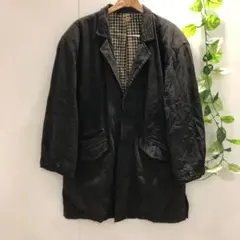 ETRE HOMME 黒 チェック裏地 コート M メンズ 古着のサムネイル