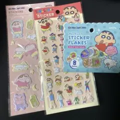 クレヨンしんちゃん　ぷっくりSTICKER ふわふわシールおはじきシール　セリア