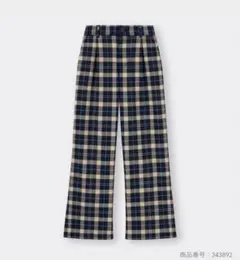 チェックタックパンツ
