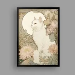 クロスステッチキット 闇夜の猫と花③(14CT、図案印刷あり) - メルカリ