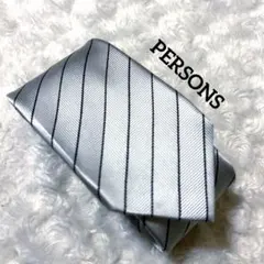 PERSONS シルバーレンジメンタルタイ　シルク　日本製のサムネイル