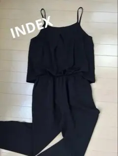 INDEX 黒のオールインワンオーバーオールのサムネイル