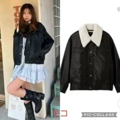 新品タグ付　ライナーブルゾン　黒　SNIDEL