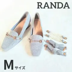RANDA フラットシューズ 交換可能装飾付き　М　24cmのサムネイル