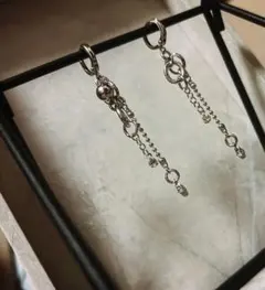シルバーカラー/ハンドメイドピアス