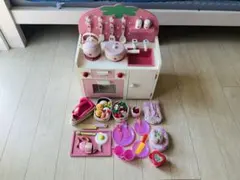 木製マザーガーデン　ストロベリーデザインままごとキッチンセット