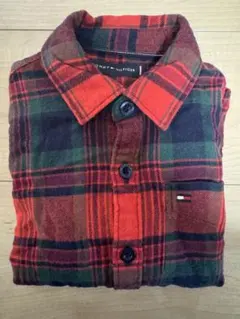 TOMMY HILFIGER チェック柄長袖シャツ 104サイズ[美品]