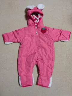 UZULAND 子ども用ピンクジャンプスーツ フード付き