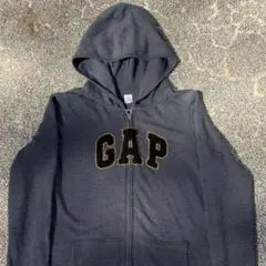 00s GAP ギャップ ジップパーカー グレー ロゴ 古着 y2k