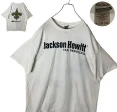 希少古着アメリカ ジャクソンヒューイット企業ロゴTシャツゆったりサイズ
