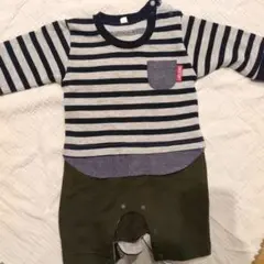 ストライプロンパース 95cm未満