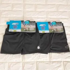 未使用　ファイバードライ　1分丈レギンス【120】①シマエナガ等２枚　キッズ　黒