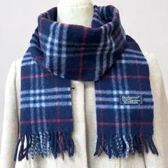 美品Y2K◎Burberrysマフラー英国製ラムウール ノバチェックユニセックス