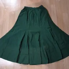 UNIQLO ロングフレアスカート グリーン M