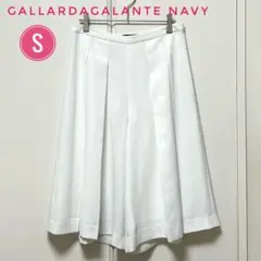 GALLARDAGALANTE NAVYキュロットスカート 白サイズ0 裏地付き