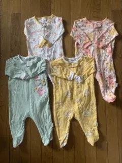 【GERBER】ロンパース・カバーオール４枚セット 0-3months