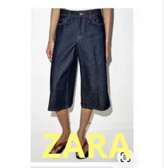 ZARA ハイウェストバミューダパンツ　34
