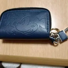 ミッキー エンボスキーケース ネイビー