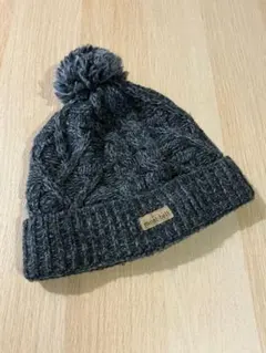 mont-bell ケーブル編み ニット帽 グレー