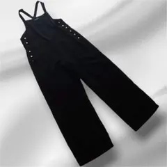 ピンクハウス　サロペット　ロゴ　ブランド刻印金ボタン　ワイドシルエット　シンプルのサムネイル