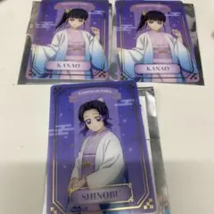 鬼滅の刃　ジャンプフェスタ　箔押しクリアカード　しのぶ　カナヲ