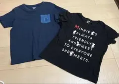 ２点ミッキー＆ミニー Tシャツセット 130