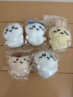 ちいかわ　お座りぬいぐるみ　ハチワレ　うさぎ　モモンガ　くりまんじゅう　コンプ