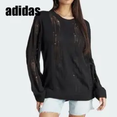 貴重✨adidasダメージ加工 Blue Version ニット