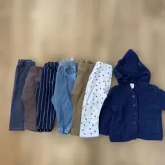 ベビー服 まとめ売り パンツ 5点 ＋ カーディガン 1点
