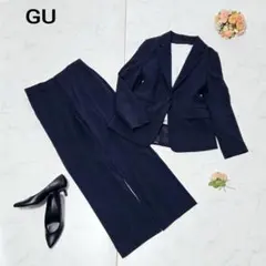 GU スーツ セットアップ ウォッシャブル ストレッチ 紺 M 24年製