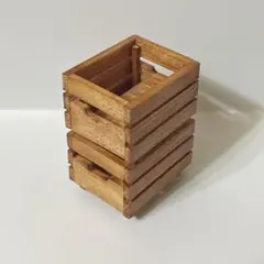 ハンドメイド ミニチュア 木製収納箱2個セット №12