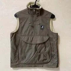 【Kangol 】カンゴール、裏フリースベストカーキ 色　Lサイズ