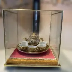 希少】タイ高級磁器 ベンジャロン焼 象型ポット ティーセット 金彩