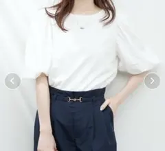 【値下】natural couture 切替ボリュームスリーブカットプルオーバー