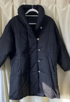 CLEO ブラック ロングコート フード付き M